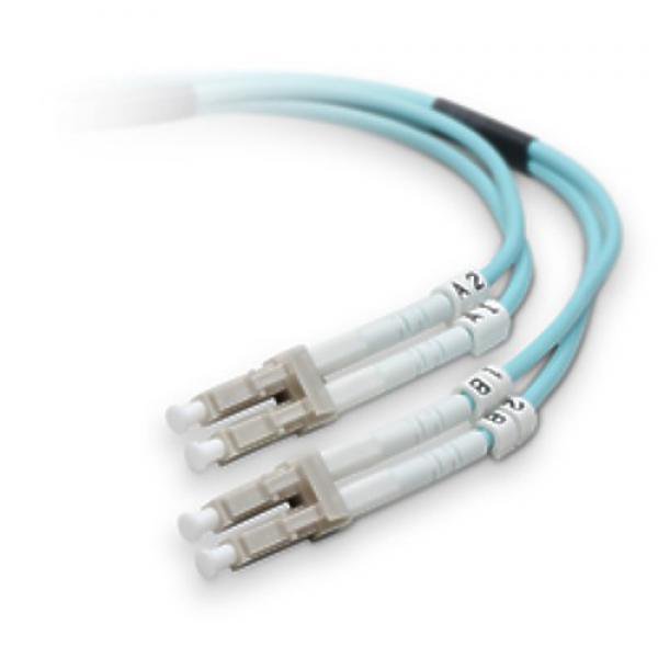 Câble de Réseau à Fibre Optique OM3 LC à LC 10 Gig Aqua 30 Mètres (100 Pi)