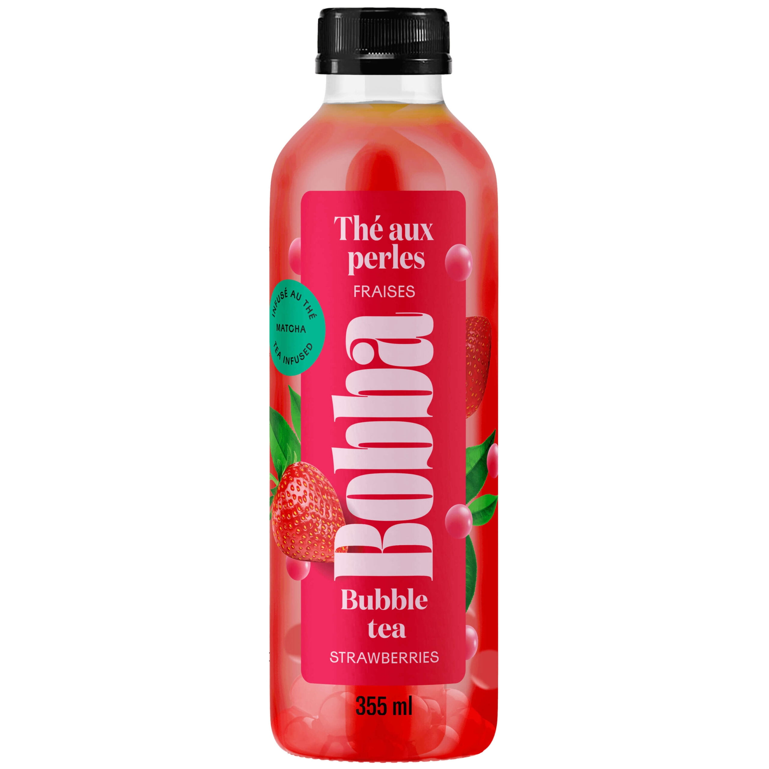 Bobba - Ready-to-drink bubble tea - Strawberry - 355 ml