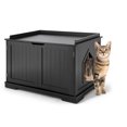 thumbnail image 1 of Costway Cat Litter Box Cabinet Furniture Cat Washroom Storage Bench, 1 of 9