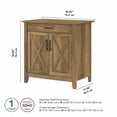 thumbnail image 2 of Bush Furniture Key West Secretary Desk with Keyboard Tray and Storage Cabinet in Reclaimed Pine, 2 of 5
