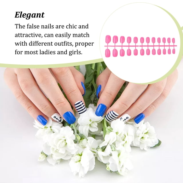 mmirethe Art Delicate Removable Artificial Tips Extension Fingernails Fashion Wraps Manicure Tools Decoration for Girls Type 14