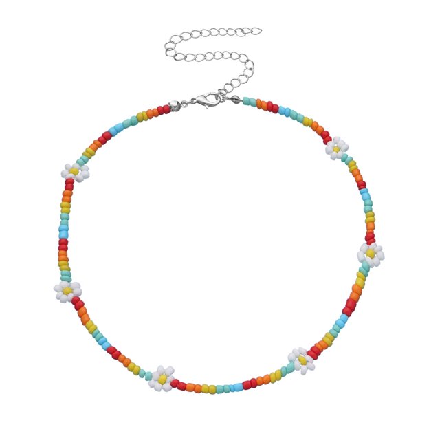 Collier Ligne de Perles de Riz Mode Femmes Filles Bijoux de Personnalité