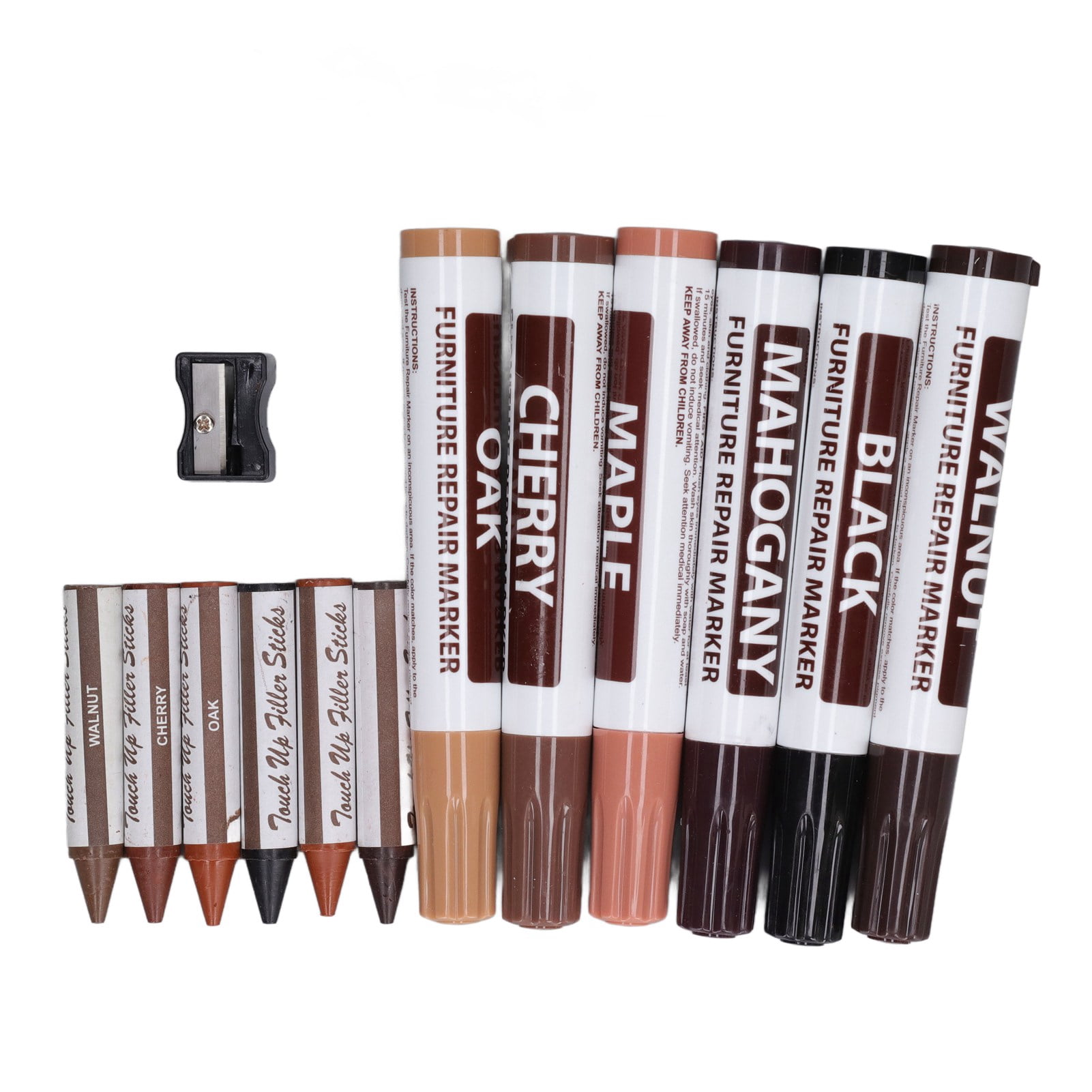 Wood Furniture Markers, Waterproof Scrub Resistant 6Pcs Assorted Color Furniture Markers  For Cabinet