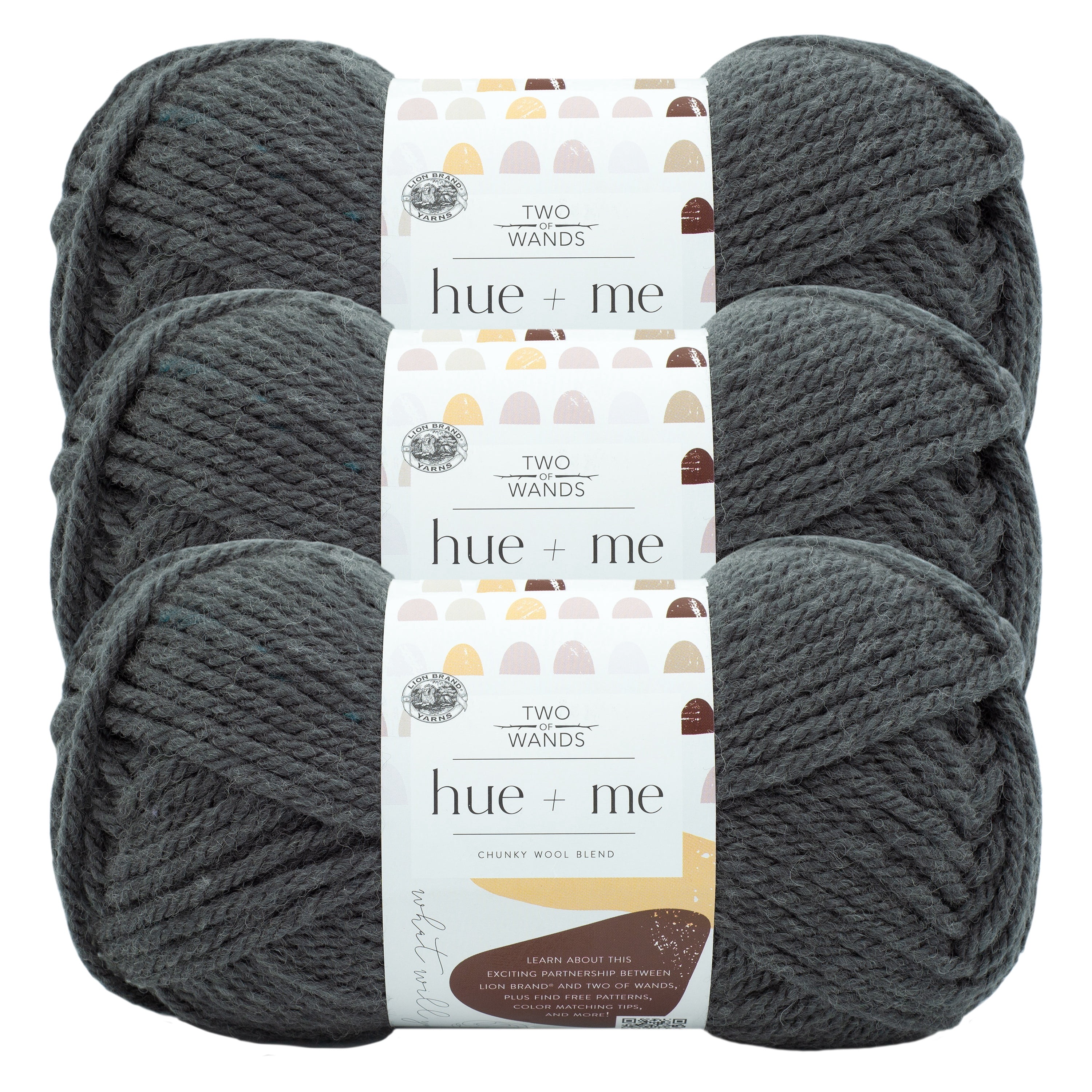 Fil Lion Brand Hue + Me Fil #5 Bulky/Chunky 125g/125m Paquet de 3