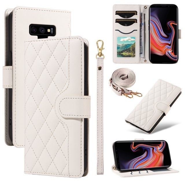 Samsung Galaxy Note 9 Phone Case , Wallet Flip Cover Adjustable Crossbody Lanyard Magnetic Card Slots