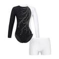 thumbnail image 1 of TiaoBug Ensemble de Survêtement 2 Pcs pour Filles, Manches Longues, Tenue de Danse avec Short Unitard A05 12, 1 of 5