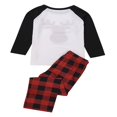 thumbnail image 4 of POINTERTECK Matching Family Christmas Pajamas Set  Raglan Bear Printe Top Plaid Pants Set Sleepwear, 4 of 7