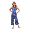 thumbnail image 3 of Choomomo Combinaison à Sequins pour Filles, Col Halter, Sans Manches, Fête, Danse Formelle, Bleu Royal 14, 3 of 7