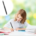 thumbnail image 4 of Black Click Pen Retractable Ballpoint Pen 0.5Mm Fine Point Writing Pens For School Office Work Smooth Ink Gel Pen With Comfort Grip 5.7 Inch Metal Clip Pen For Everyday Use, 4 of 7