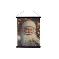 thumbnail image 1 of Suspension Murale En Papier Froissé (Père Noël Avec Un Biscuit), 1 of 3