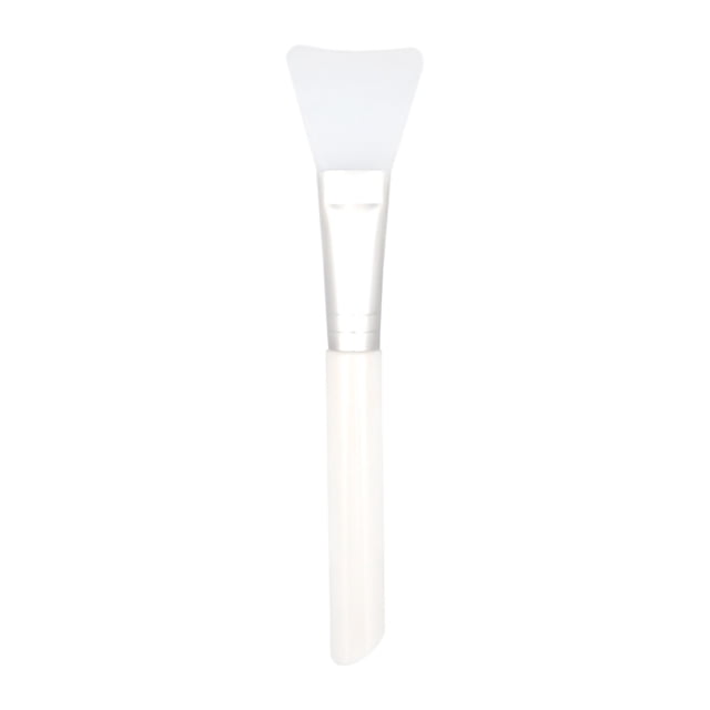 Mud Face Brush Soft Silicone Aluminum Facial Applicator Beauty Applying ToolsWhite Silver