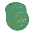 thumbnail image 1 of Inkdotpot Pack Of 100 Real Gold Foil Paper Tags Thank You For Celebrating With Me Birthday Favor Hang Tags, 1 of 1