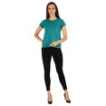 thumbnail image 2 of Inkmeso Solid Short Sleeve Basic T-Shirt For Womens Patch Pocket Casual Summer Basic Top, 2 of 7