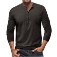 thumbnail image 1 of Birdeem Chemise Décontractée pour Hommes, Col en V, Manches Longues, Respirante, 1 of 7