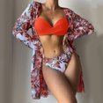 thumbnail image 3 of Birdeem Bikini Aguichant Imprimé pour Femmes, Ensemble de Maillot de Bain Trois Pièces Fendu, 3 of 4