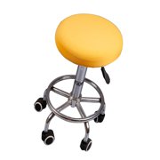 1 Piece Round Bar Stool Covers Cloth Slipcover Elastic Barstool Slipcover Home - Yellow