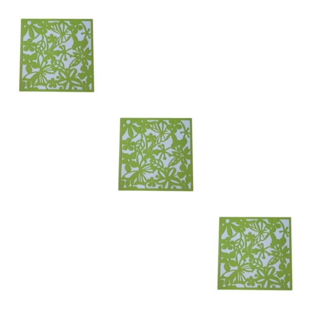 kurtrusly 4pcs Hanging Divider Screens Panel Decorative Room Separator For Hotel And Home Modern Lightweight And Durable PVC Green Butterflies 3Set