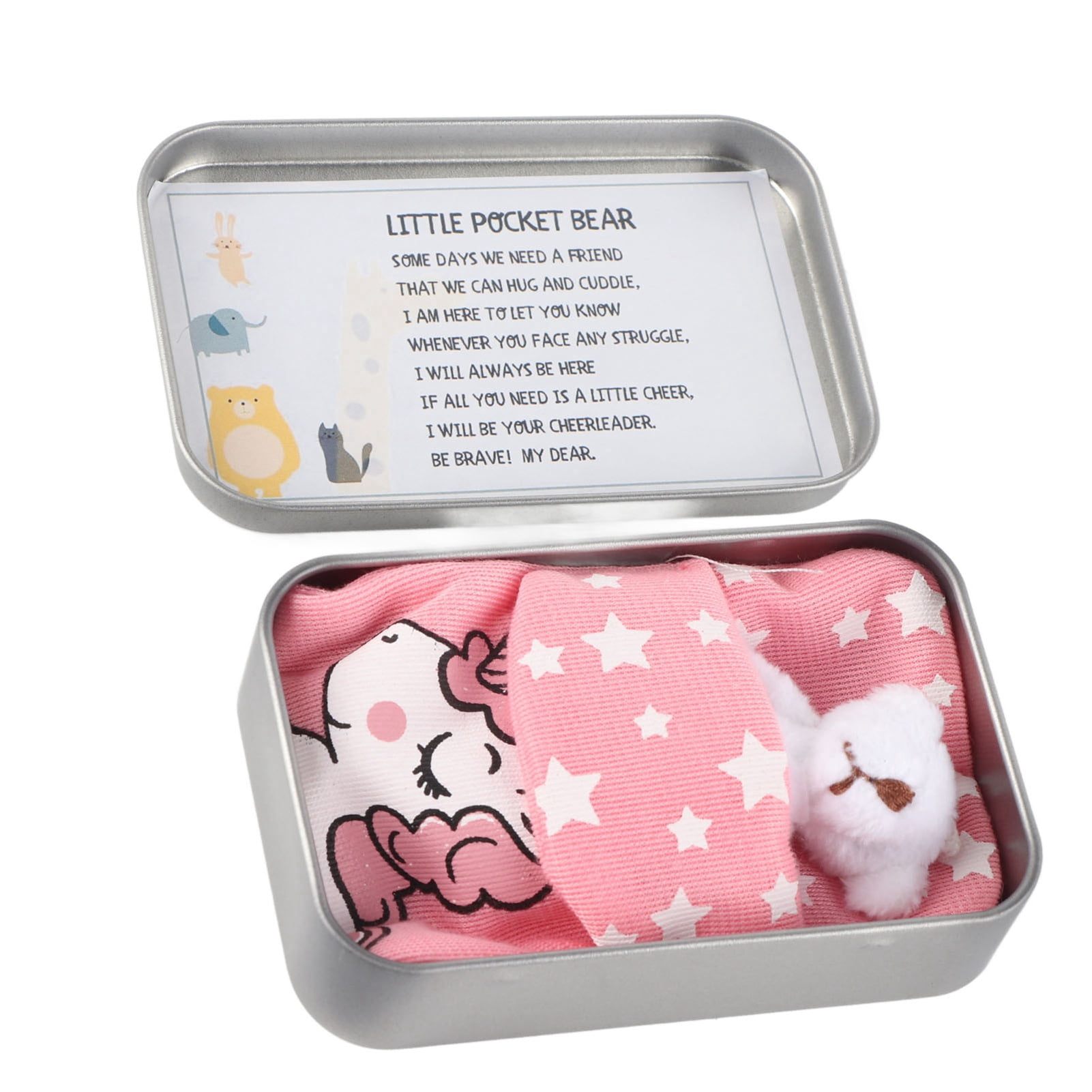 Mini Teddy Bears Can,Plush Mini Bear Boy Little Pocket Bearin A Tin Mini Bear High-Intensity Output