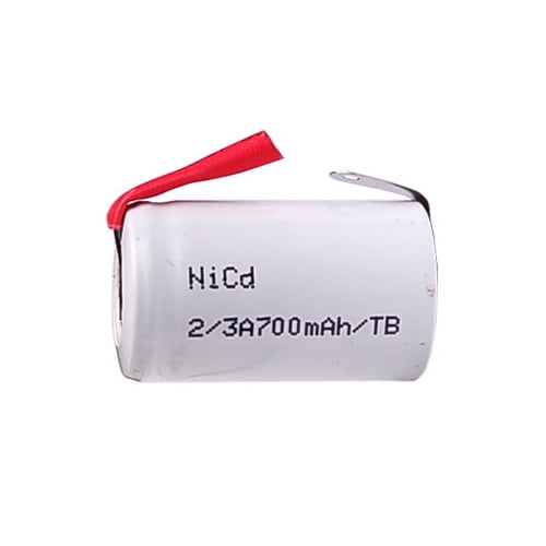 8-Pack 2/3 A NiCd Batteries with Tabs (700 mAh)