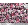 thumbnail image 2 of Soimoi Moss Georgette Fabric Butterfly & Orchids Floral Decor Fabric Printed Yard 42 Inch Wide, 2 of 3
