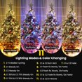 thumbnail image 3 of Color Changing Christmas Lights, 75ft 200 LED Warm White & Multicolor Christmas String Lights with Remote, 11 Modes Christmas Twinkle Lights for Christmas Party, Garden, Holiday, Xmas Tree Decorations, 3 of 8