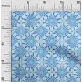 thumbnail image 2 of oneOone Polyester Spandex Light Blue Fabric Asian Ornamental Craft Projects Decor Fabric Printed By The Yard 56 Inch Wide, 2 of 5