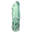 thumbnail image 2 of Women Summer Flower Print Loose Fit V Neck Button High Split Long Dress, 2 of 4