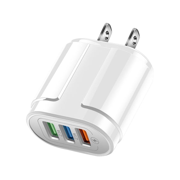 Tête de Recharge USB à 3 Ports Tête de Recharge à Agencement de Couleurs Macaron Tête de Recharge USB Portable
