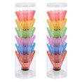thumbnail image 1 of 12Pcs Plastic Badminton Sports Shuttlecocks Badminton Birdies (Mixed Color), 1 of 8