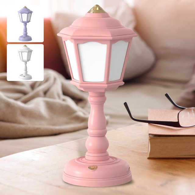 Lampe de Chevet Réutilisable USB Protection des Yeux Lampe de Chevet Mini Lumière de Table Dimmable 3 Modes d'Éclairage pour Chambre Bureau à Domicile Violet