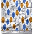 thumbnail image 1 of Soimoi Silk Fabric Leaves Block Print Fabric by The Yard 42 Inch Wide, 1 of 5
