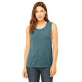 thumbnail image 1 of Bella Canvas Womens Flowy Scoop Blended Muscle Tank, L, Heather Deep Teal, 1 of 3