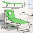 thumbnail image 3 of Outsunny Chaise Longue d'Extérieur Réglable avec Trou de Lecture - Vert, 3 of 10