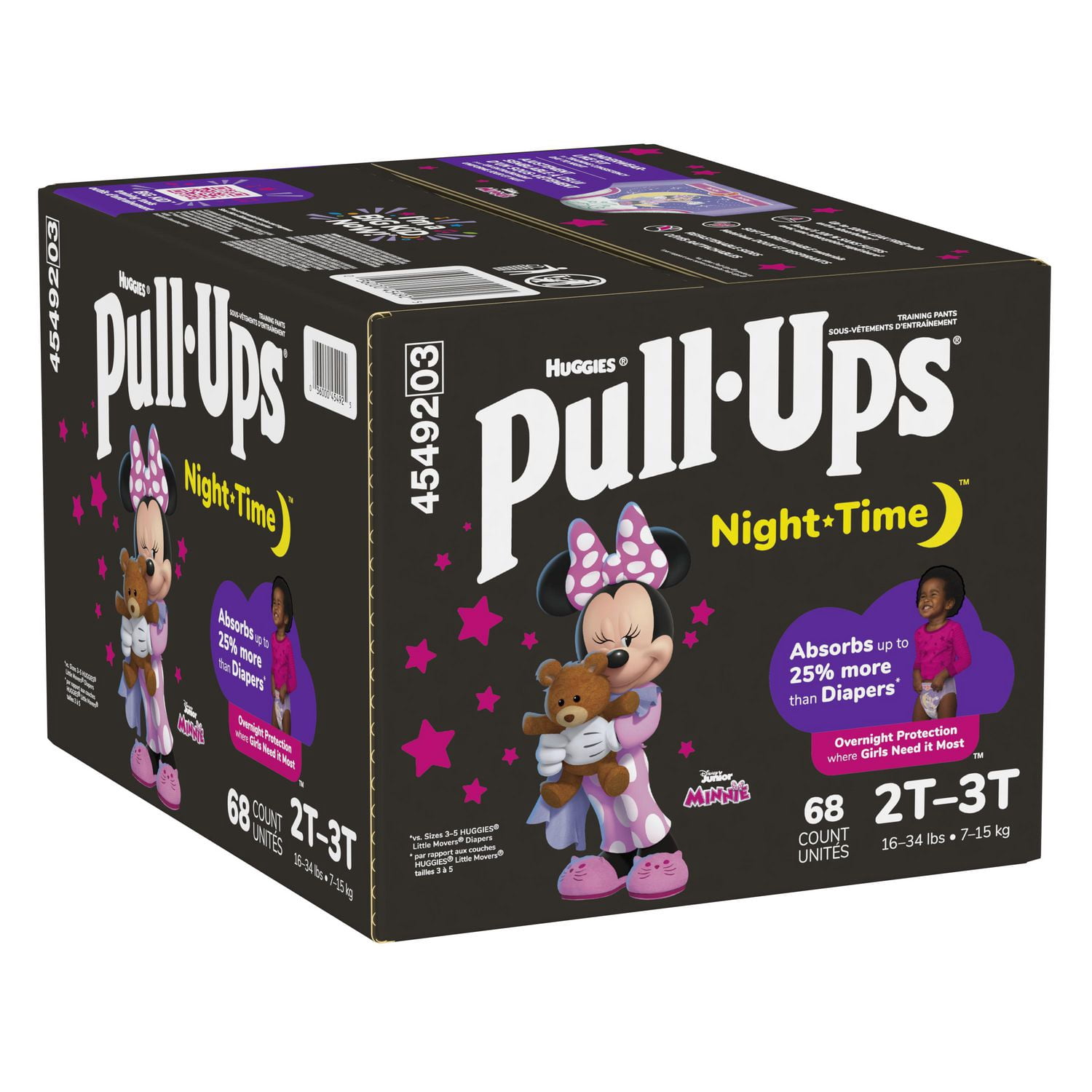 Pull-Ups Night Time Training Pants, Giga Pack, Size: 2T-6T