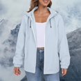 thumbnail image 5 of Comdrip Veste Légère pour Femmes! Veste Chaude Coupe-Vent Imperméable à Blocs de Couleur pour Femmes, Coupe-Vent d'Extérieur, Veste de Randonnée, Veste de Randonnée pour Femmes Légère Bleu Pâle L, 5 of 5