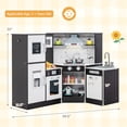 thumbnail image 3 of Gymax Kids Corner Kitchen Playset Wooden Pretend Play Toy with Microwave Coffee, 3 of 10