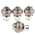 thumbnail image 1 of jifeng Curtain Drape Rod Pole Decorative Caps 28mm Inner Dia. Rose Gold, 1 of 7