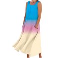 thumbnail image 1 of FAIWAD Robes d'Été Grande Taille pour Femmes 2024 Sans Manches Décontractées Robe Maxi Dégradé Boho Plage Robe Débardeur, 1 of 5