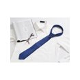thumbnail image 5 of INSPIRE CHIC Men's Solid Color Narrow Stripes Necktie Graduation Suit Formal Ties Dark Blue, 5 of 5