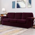 thumbnail image 2 of Set of 7 Stretch Check Spandex Jacquard Sofa Covers (Large, Deep Magenta), 2 of 6
