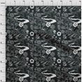 thumbnail image 4 of oneOone Silk Tabby Black Fabric Asian Japanese Pattern Sewing Material Print Fabric By The Yard 42 Inch Wide, 4 of 4