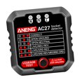 thumbnail image 3 of Almencla 2xOutlet Testeur de Câblage Détecteur de Polarité Socket Testeur Noir, 3 of 8