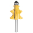 thumbnail image 1 of Picture Frame Router Bit, Concise 38mm Diameter Carbon Steel + Alloy Architectural Molding Bits  For Plywood 8mm, 1 of 8