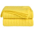thumbnail image 1 of Unique Bargains Cotton Blanket Decorative Cable Knitted Throw Soft Knit Blankets, 1 of 10