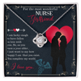 thumbnail image 2 of For The Most Wonderful Nurse GirlfriendHealthcare Medical Worker Nurse Appreciation Infinity Knot Necklace Message Card, 2 of 7