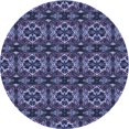 thumbnail image 1 of Ahgly Company Machine Washable Indoor Round Transitional Periwinkle Purple Area Rugs, 5' Round, 1 of 7
