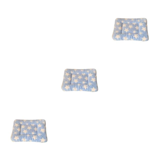 relayinert Polyester Washable And Machine Washable Pet Mat For Easy Cleaning Soft And Breathable Pet Bed Blue Star 30*40cm 3Set
