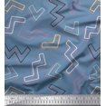 thumbnail image 1 of Soimoi Blue Rayon Crepe Fabric Alphabet Text Printed Craft Fabric by the Yard 46 Inch Wide, 1 of 3