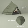 thumbnail image 3 of Outsunny Teepee Tent Waterproof 4-6 Person, Army Green, 3 of 10