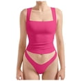 thumbnail image 1 of Lixiuxyad Basic Tank Tops Women Sexy Square Neck Tank Top Summer Going Out Basic Shirt, 1 of 4